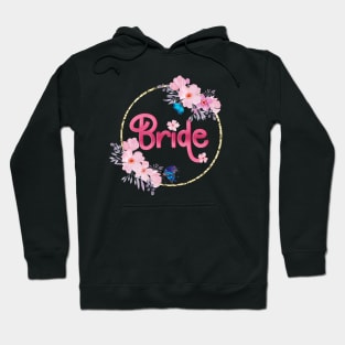 Bride floral wedding design Hoodie